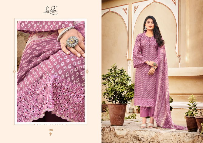 Levisha Naaz Regular Wear Wholesale Cotton Dress Material Catalog